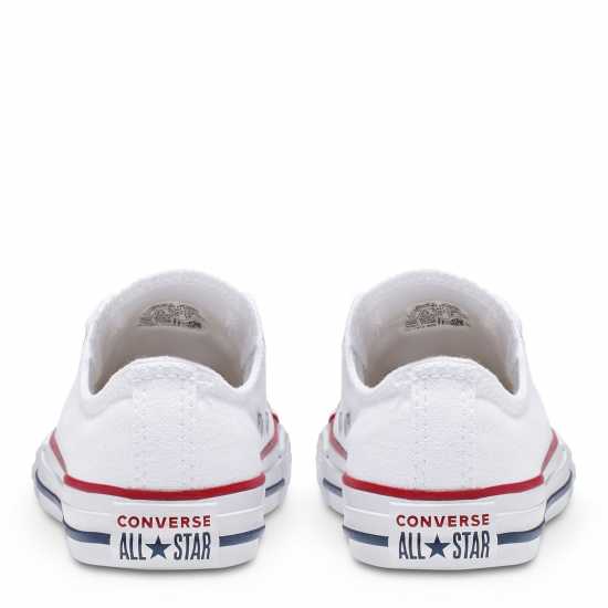 Converse Детски Маратонки Chuck Taylor Ox Infants Trainers Бяло 102 Converse Детски Маратонки Chuck Taylor Ox Infants Trainers Бяло 102
