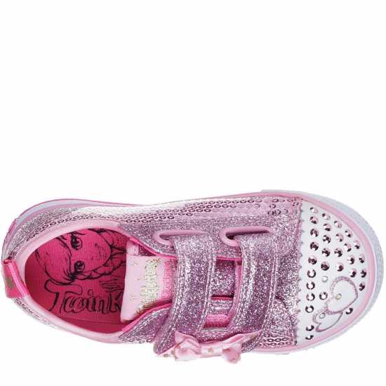 Детски платненки и гуменки Skechers Twinkle Toes Itsy Bitsy Shoes Infant Girls Розово Skechers Twinkle Toes Itsy Bitsy Shoes Infant Girls Розово Детски платненки и гуменки