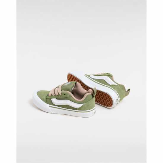 Vans Kids' Knu Skool Retro Sport Green/marshma Canvas Trainers Зелен лоден 