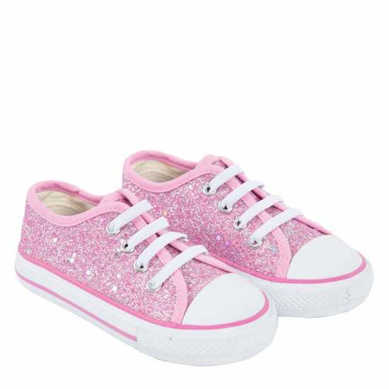Soulcal Платнени Обувки Low Infants Canvas Shoes Pink Glitter Детски маратонки