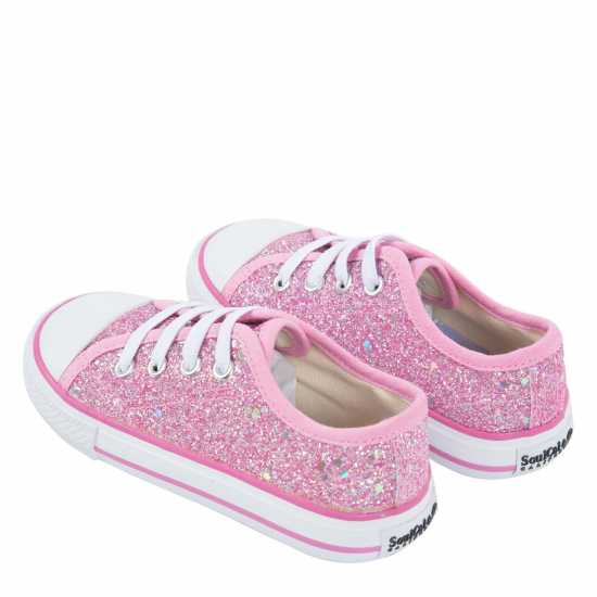 Soulcal Платнени Обувки Low Infants Canvas Shoes Pink Glitter Детски маратонки