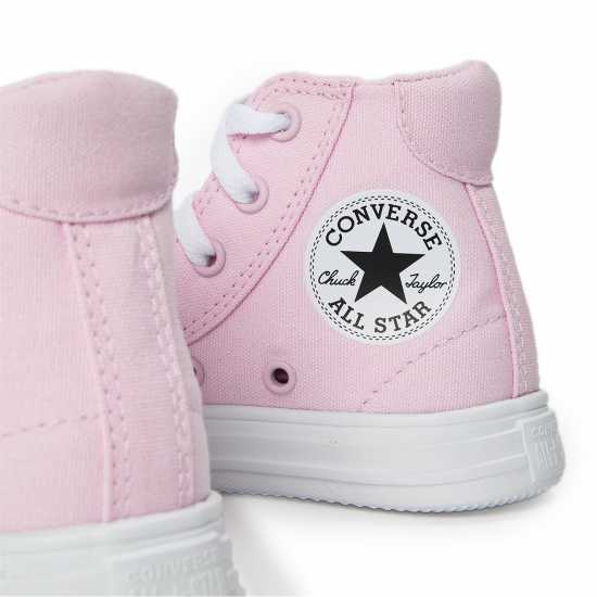 Converse Kids' Canvas High-Top Trainers Bloom/White Converse Kids' Canvas High-Top Trainers Bloom/White