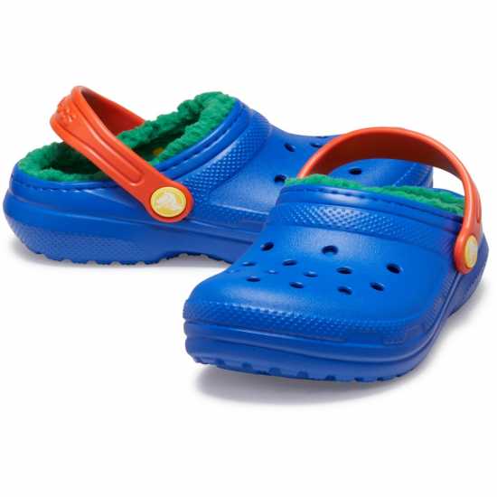 Crocs Classic Lined Clogs Childrens Синя Болт/Мулти 