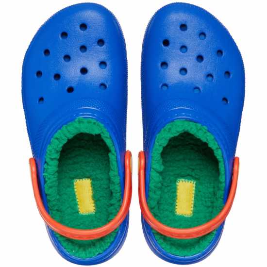 Crocs Classic Lined Clogs Childrens Синя Болт/Мулти 