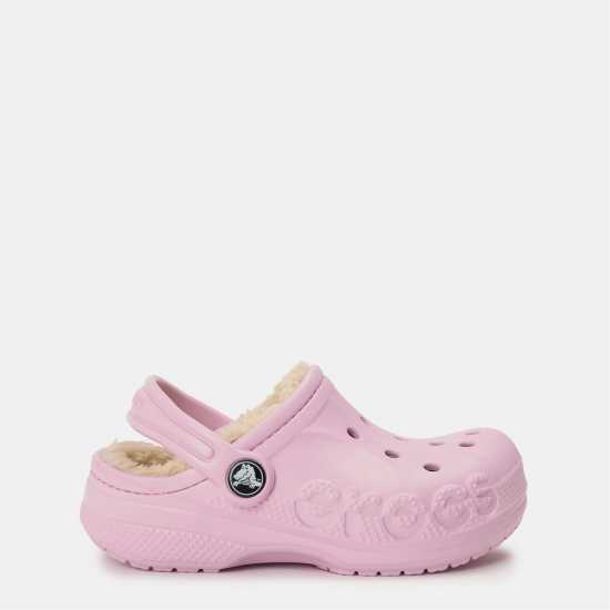 Crocs Kids' Baya Lined Mule Slippers Балерина Розово 