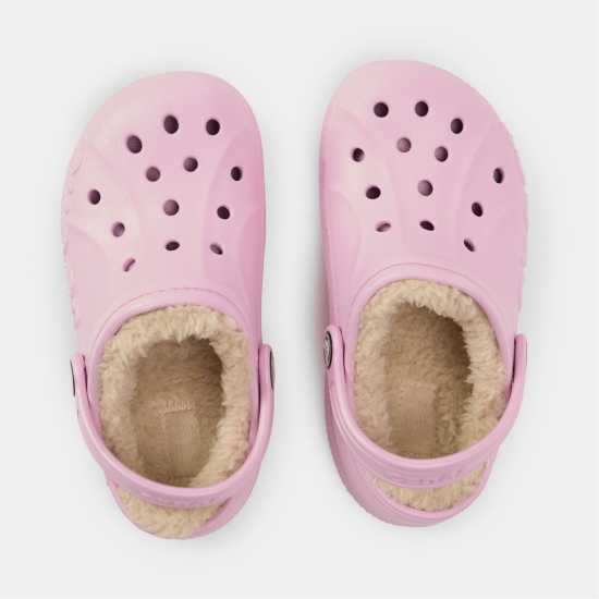 Crocs Kids' Baya Lined Mule Slippers Балерина Розово 