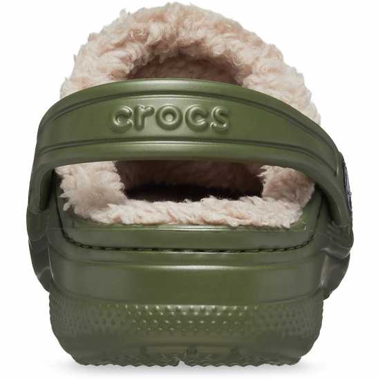 Crocs Baya Lined Clogs Childrens Армейско зелено Чехли