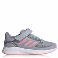 Adidas Runfalcon 2 Running Shoes Child Girls Grey/Pink Детски маратонки