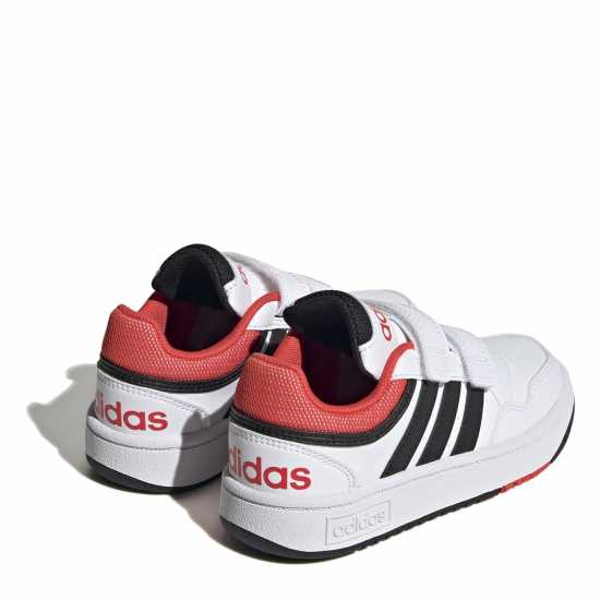 Adidas Маратонки Hoops Court Trainers Wht/Blk/Red Детски маратонки