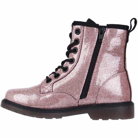Miso Brandi Child Girls Boots Pink Glitter - Детски ботуши