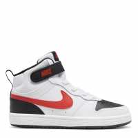 Nike Court Borough Mid 2 Little Kids' Shoe White/Red/Black Детски маратонки
