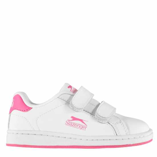 Slazenger Ash Vel Trainers Childrens Бяло/Церизе 