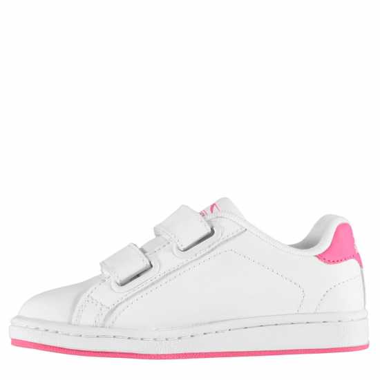 Slazenger Ash Vel Trainers Childrens Бяло/Церизе 