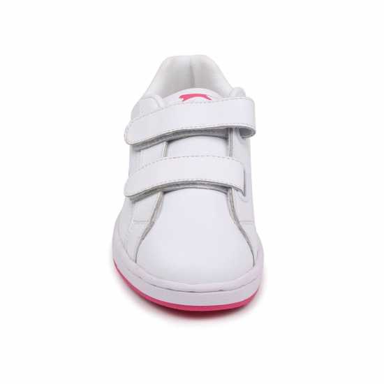 Slazenger Ash Vel Trainers Childrens Бяло/Церизе 