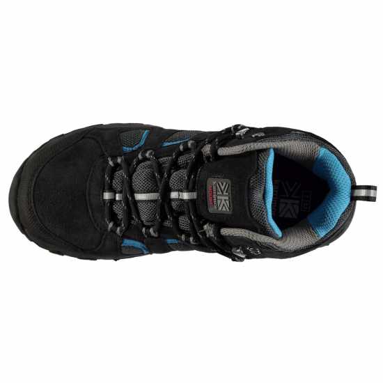 Туристически Обувки Karrimor Mount Mid Top Childrens Waterproof Walking Boots Black/Blue Детски апрески