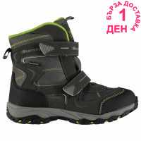 Karrimor Детски Туристически Обувки Mount Waterproof Childrens Walking Boots Charcoal/Green Детски апрески