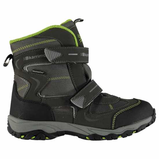 Karrimor Детски Туристически Обувки Mount Waterproof Childrens Walking Boots Charcoal/Green Детски апрески