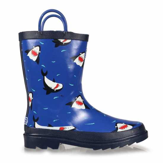 Regatta Minnow Junior Cotton Lined Wellington Welly Unisex Kids Акула/Навик Детски гумени ботуши