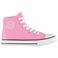 Soulcal Canvas Hi Top Trainers Childrens Pink Детски маратонки