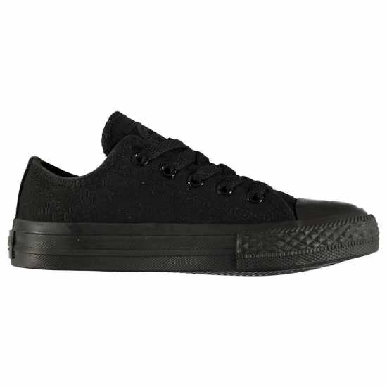 Soulcal Canvas Low Canvas Trainers Childrens Черно/Черно Детски платненки и гуменки