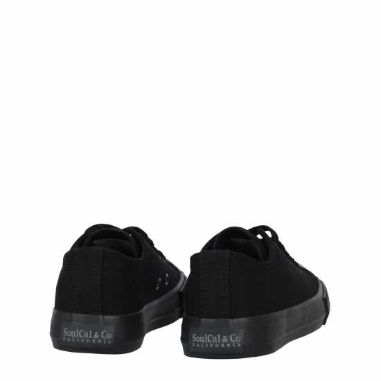 Soulcal Canvas Low Canvas Trainers Childrens Черно/Черно Детски платненки и гуменки