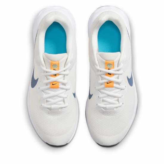 Nike Детски Маратонки За Бягане Revolution 6 Junior Running Shoes White/Blue Детски маратонки