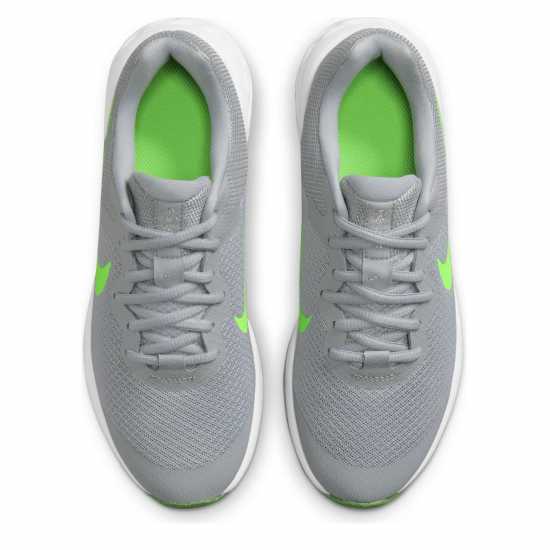 Nike Детски Маратонки За Бягане Revolution 6 Junior Running Shoes Grey/Green Детски маратонки