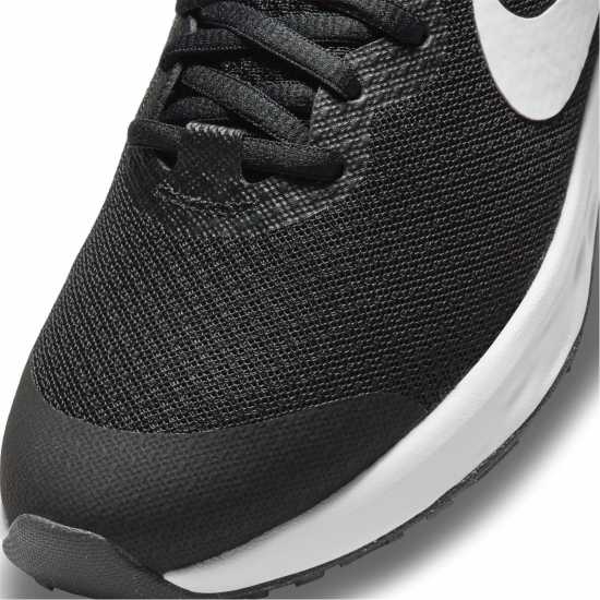 Nike Детски Маратонки За Бягане Revolution 6 Junior Running Shoes Black/White - Детски маратонки