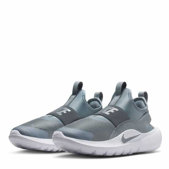 Nike Юношески Обувки Flex Runner 4 Shoes Juniors Сиво/Бяло Nike Юношески Обувки Flex Runner 4 Shoes Juniors Сиво/Бяло