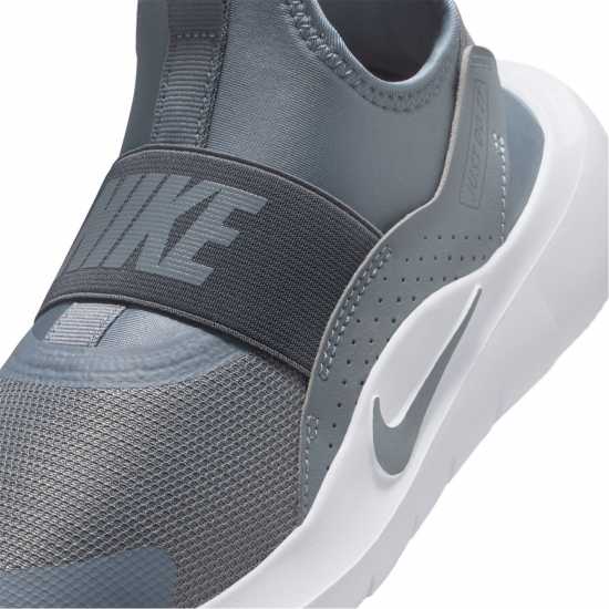Nike Юношески Обувки Flex Runner 4 Shoes Juniors Сиво/Бяло Nike Юношески Обувки Flex Runner 4 Shoes Juniors Сиво/Бяло