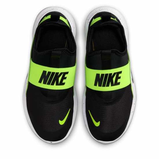 Nike Юношески Обувки Flex Runner 4 Shoes Juniors Черно/Волт Nike Юношески Обувки Flex Runner 4 Shoes Juniors Черно/Волт