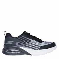 Skechers Kids' Lace Up Midsole Technology Runners Black/Silver 