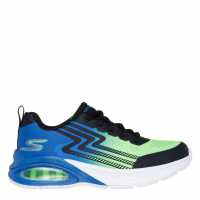 Skechers Kids' Lace Up Midsole Technology Runners Blue/Green 
