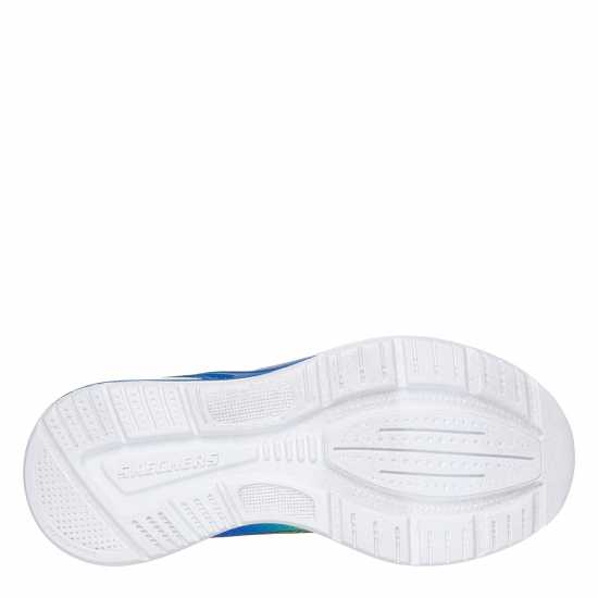 Skechers Kids' Lace Up Midsole Technology Runners Blue/Green Skechers Kids' Lace Up Midsole Technology Runners Blue/Green