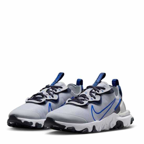 Nike Юношески Обувки React Vision Shoes Juniors Сиво/Синьо Nike Юношески Обувки React Vision Shoes Juniors Сиво/Синьо