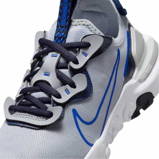 Nike Юношески Обувки React Vision Shoes Juniors Сиво/Синьо Nike Юношески Обувки React Vision Shoes Juniors Сиво/Синьо