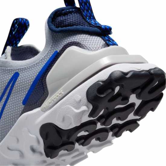 Nike Юношески Обувки React Vision Shoes Juniors Сиво/Синьо Nike Юношески Обувки React Vision Shoes Juniors Сиво/Синьо