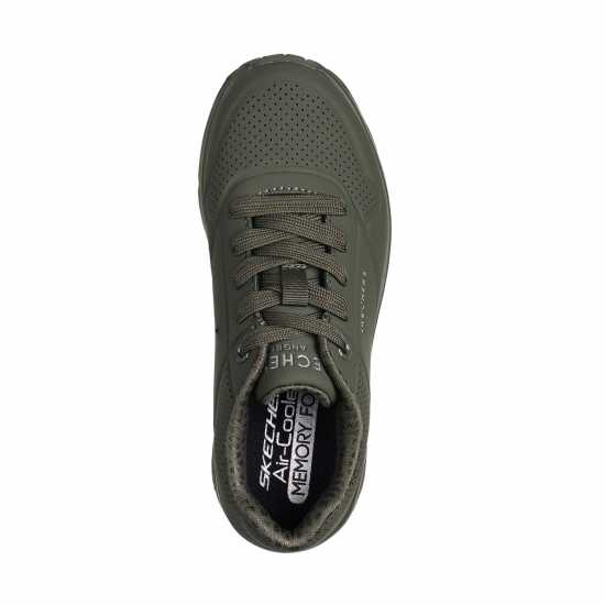 Skechers Uno Stand On Air Trainers Junior Олива Skechers Uno Stand On Air Trainers Junior Олива