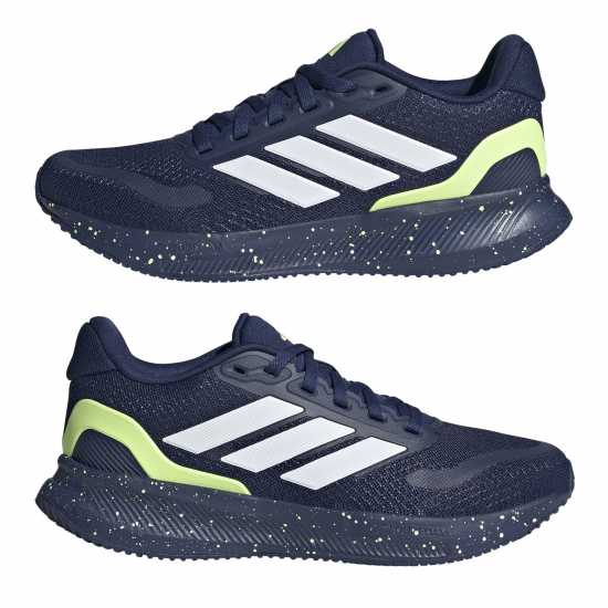 Adidas Детски Маратонки За Бягане Runfalcon 5 Juniors Running Shoes ТъмноСиньо/Жълто 