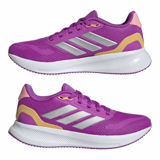 Adidas Детски Маратонки За Бягане Runfalcon 5 Juniors Running Shoes Лилава взрив Adidas Детски Маратонки За Бягане Runfalcon 5 Juniors Running Shoes Лилава взрив