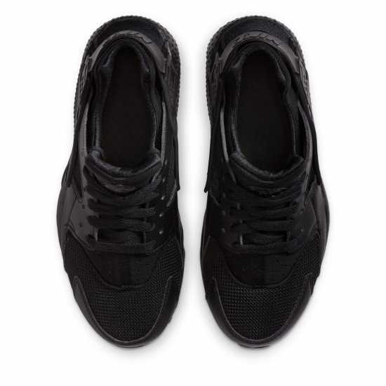 Nike Huarache Run Big Kids' Shoes Triple Black Детски маратонки