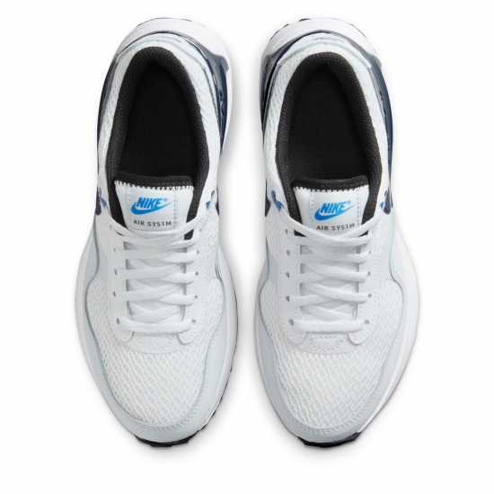 Nike Младежки Маратонки Air Max Systm Junior Trainers White/Blue Детски маратонки