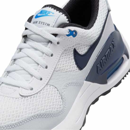 Nike Младежки Маратонки Air Max Systm Junior Trainers White/Blue Детски маратонки