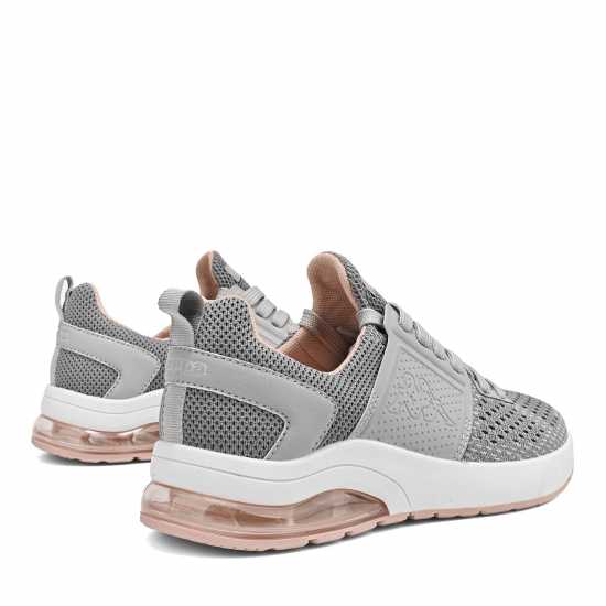 Kappa Affi Junior Air Bubble Knitted Trainers Grey/Pink Детски маратонки