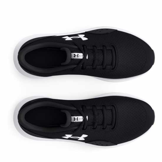 Under Armour Surge 4 Running Shoes Unisex Juniors Черно/Бяло 