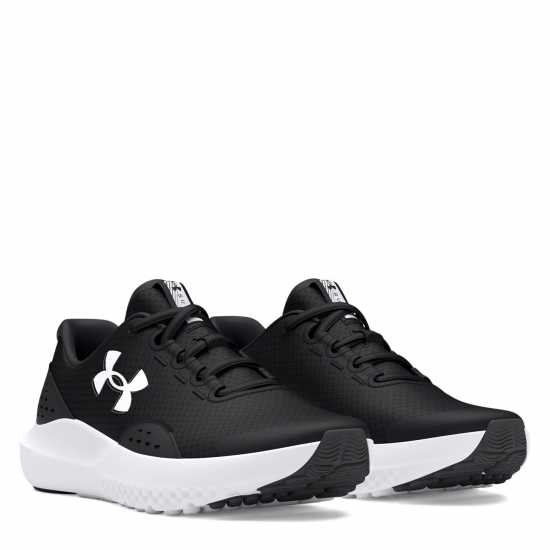 Under Armour Surge 4 Running Shoes Unisex Juniors Черно/Бяло 
