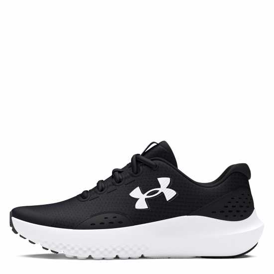 Under Armour Surge 4 Running Shoes Unisex Juniors Черно/Бяло 