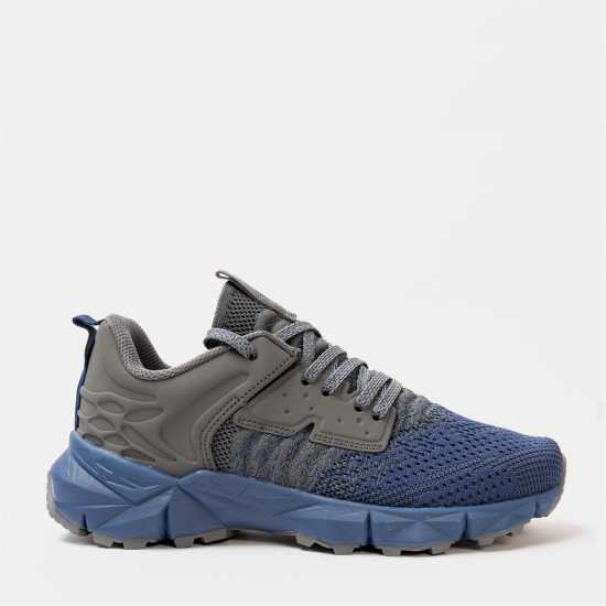 Donnay Knit Runner Junior Grey/Blue Donnay Knit Runner Junior Grey/Blue