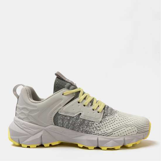 Donnay Knit Runner Junior Light Grey/Yllw Donnay Knit Runner Junior Light Grey/Yllw