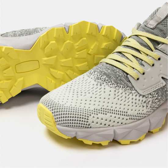 Donnay Knit Runner Junior Light Grey/Yllw Donnay Knit Runner Junior Light Grey/Yllw